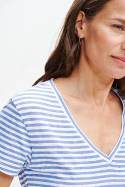 Joline Reverie Slub Tee - Soleil Stripe Sky -Outlet Sleek Vest Store 1334 Joline Soliel Stripe Sky Ivory 2098 web 75bda42e f6c2 4855 ad3f 910022094fdc