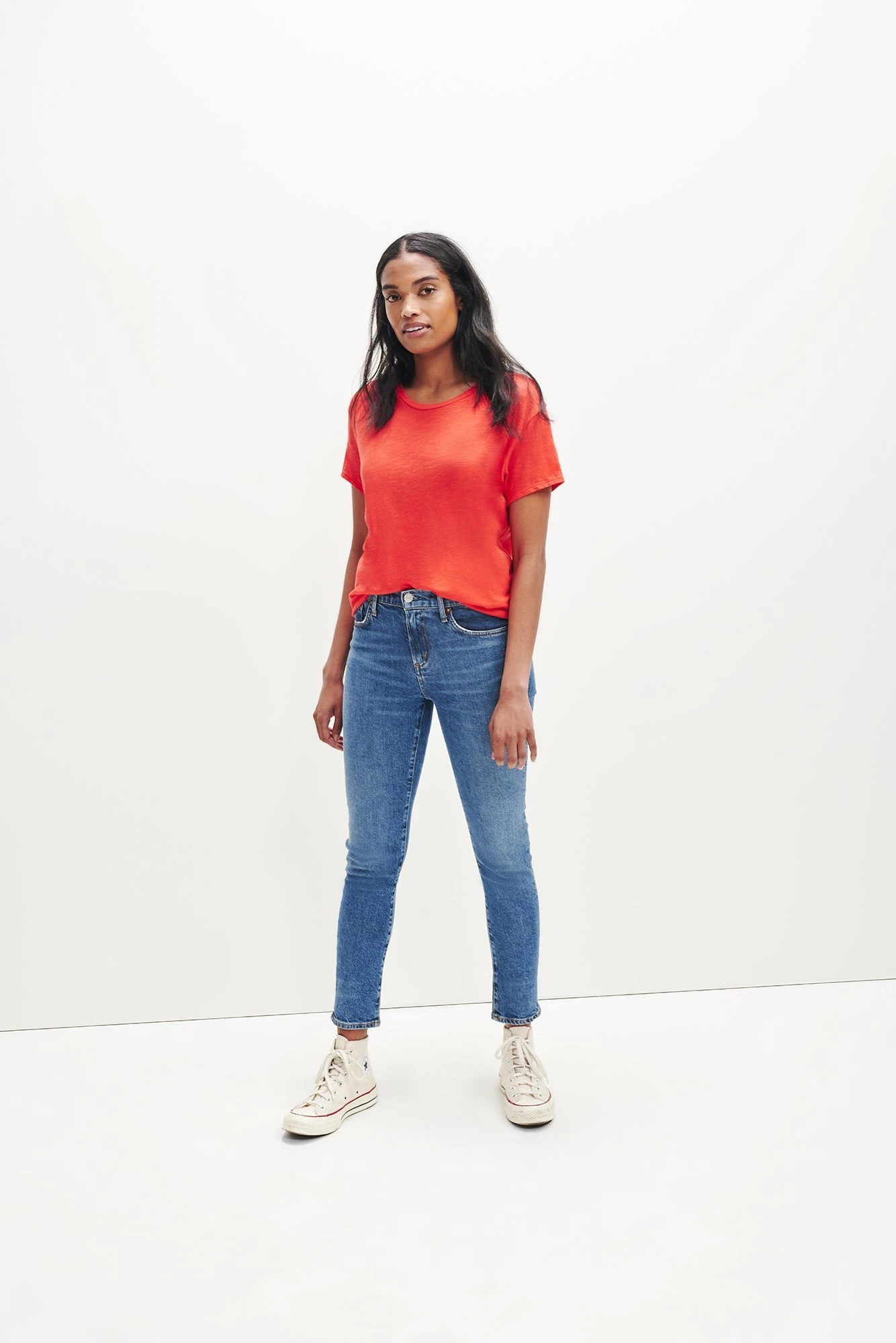 Leif Reverie Slub Tee - Carmine 2 Leif Reverie Slub Tee - Carmine - Image 2