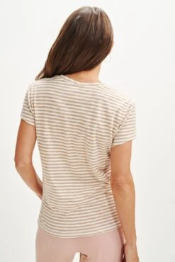Leif Reverie Slub Tee - Soleil Stripe Tan -Outlet Sleek Vest Store 1335 Leif Soliel Stripe Tan Ivory 1214 web 04514b9c 50f8 4681 a45a c5e2b723bd78