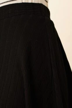 Evelyn Provence Rib Skirt - Black -Outlet Sleek Vest Store 1551 Evelyn Provence Black 4