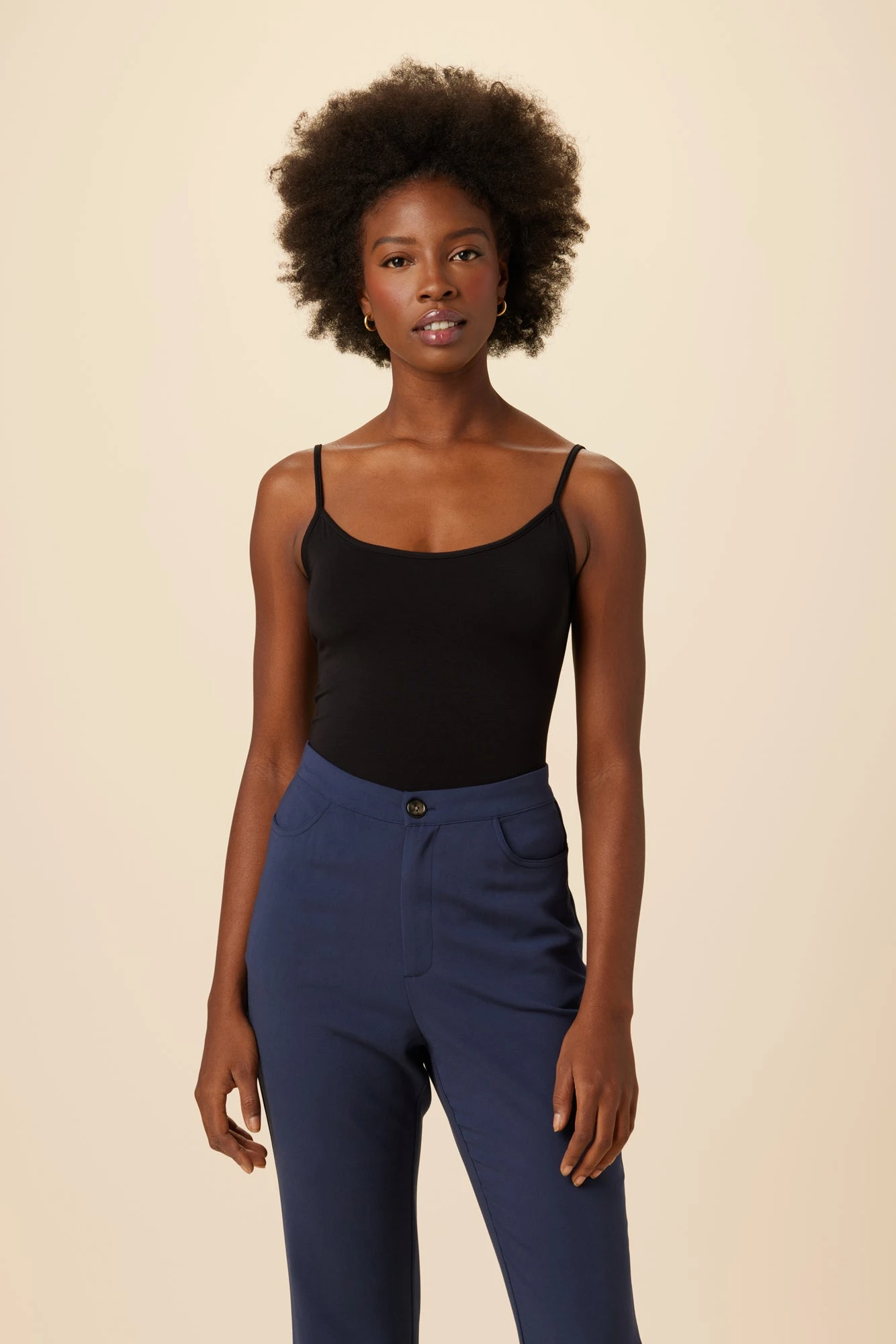 Camille Dream Knit Camisole - Black 1 Camille Dream Knit Camisole - Black