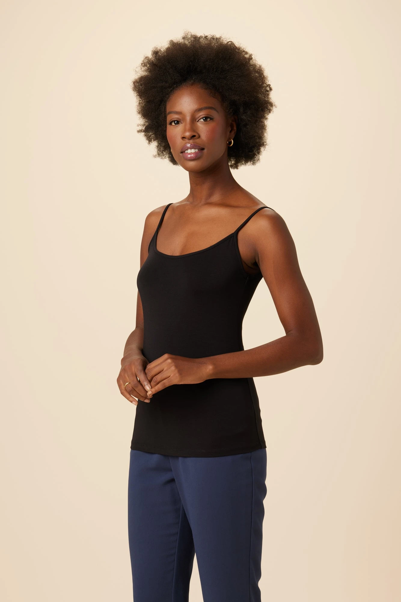 Camille Dream Knit Camisole - Black 2 Camille Dream Knit Camisole - Black - Image 2