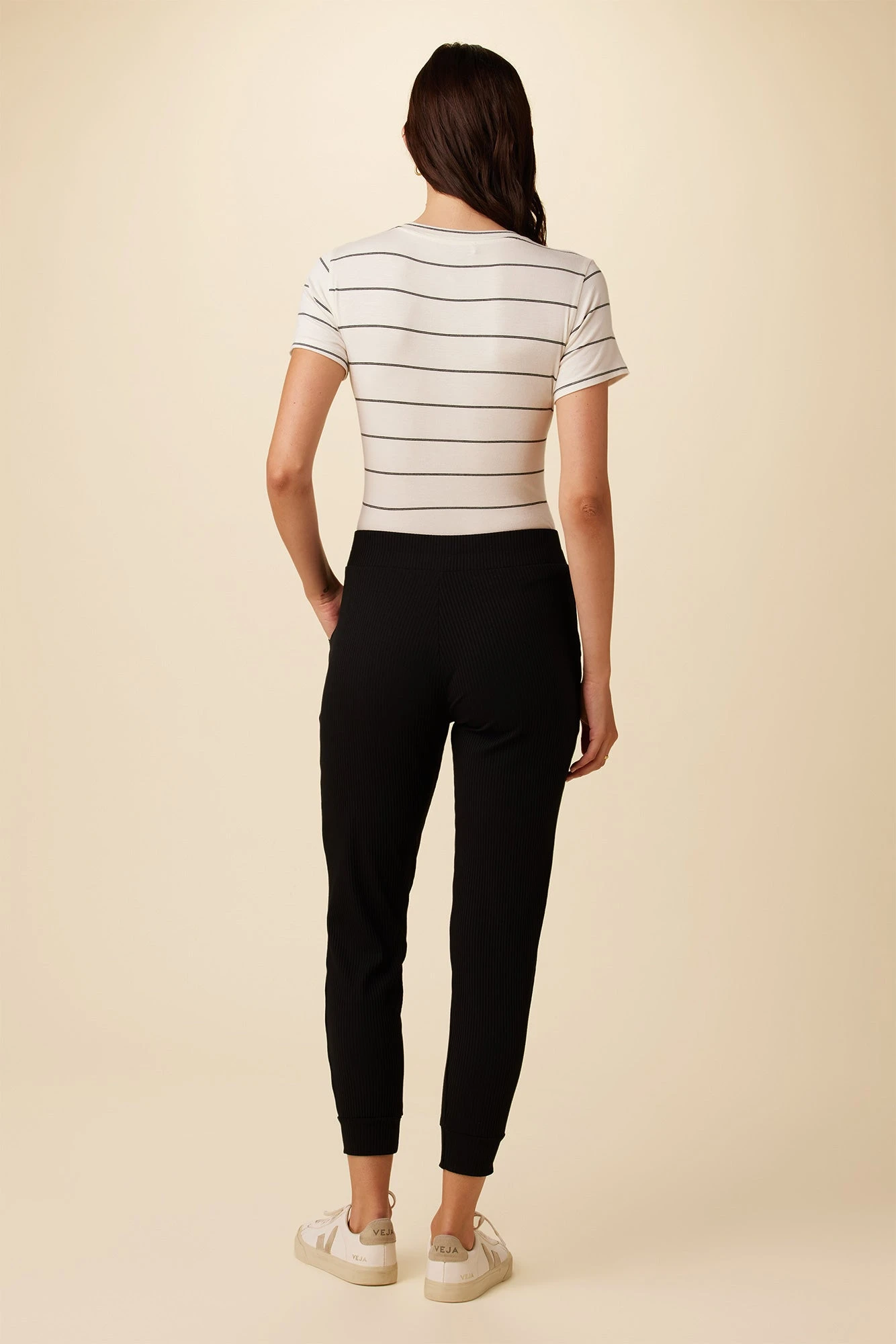 Skylar Paris Rib Joggers - Black 4 Skylar Paris Rib Joggers - Black - Image 4