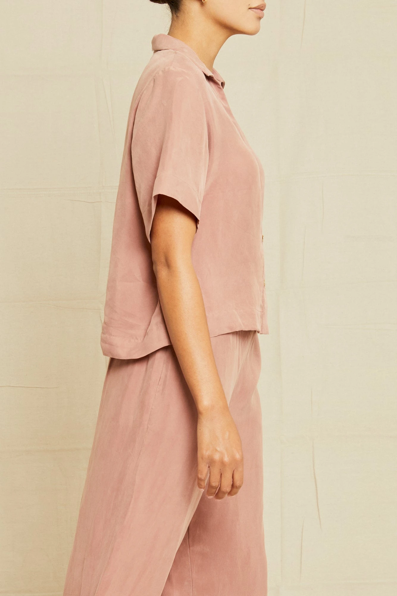 Monroe Cottonseed Cupro Pajama Top - Quartz 5 Monroe Cottonseed Cupro Pajama Top - Quartz - Image 5