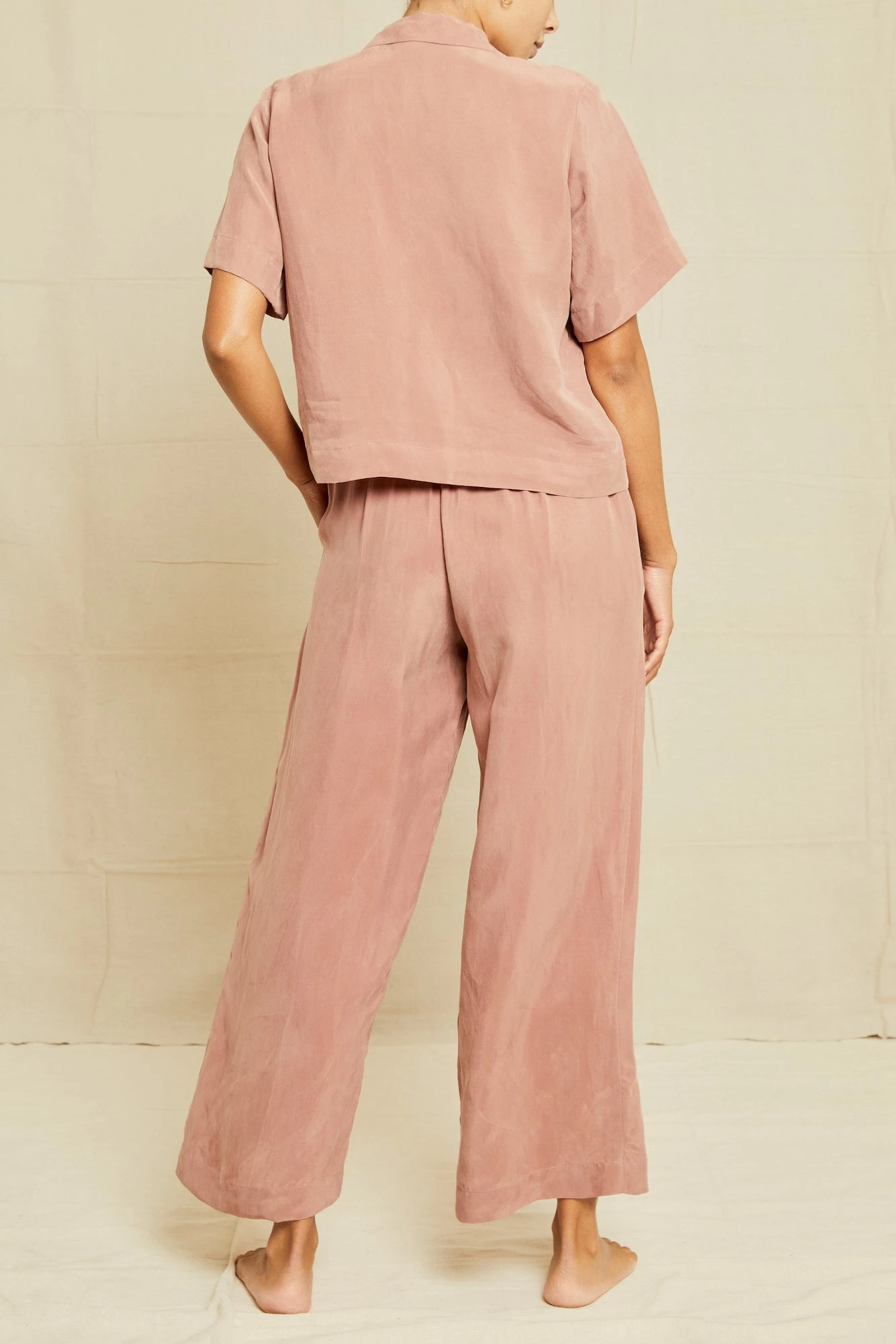 Monroe Cottonseed Cupro Pajama Top - Quartz 6 Monroe Cottonseed Cupro Pajama Top - Quartz - Image 6