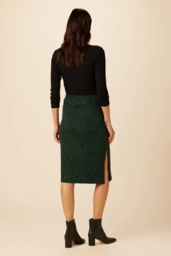 Vindy Reverie Knit Skirt - Forest Leopard -Outlet Sleek Vest Store 23 0220 Vindy Forest Leopard 3