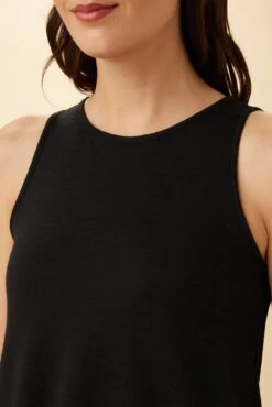 Sadie Reverie Slub Tank - Black -Outlet Sleek Vest Store 23 7951 Sadie Black 4