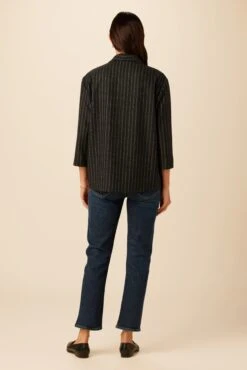 Viva Upcycled Wool Jacket - London Stripe -Outlet Sleek Vest Store 24 1503 Viva London Stripe 3