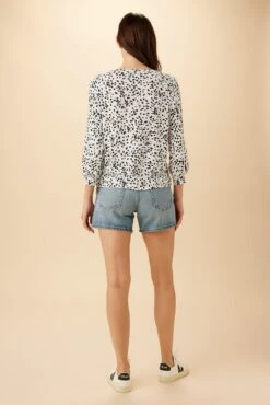 Issa Raglan Slub Tee - Lucy Dot Black -Outlet Sleek Vest Store 30 0223 Issa Lucy Dot Black 3