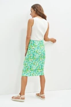 Yuma Viscose Skirt -Outlet Sleek Vest Store 6089 Yuma Naples Floral 1533 web