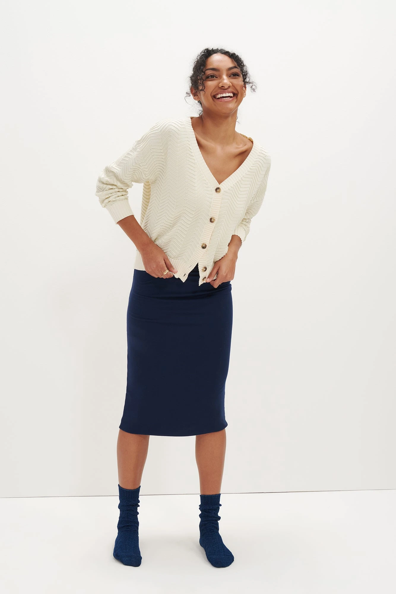 Yuma Dream Knit Skirt - Ocean 1 Yuma Dream Knit Skirt - Ocean