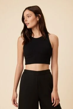 Katrina Paris Rib Tank - Black