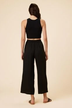 Katrina Paris Rib Tank - Black -Outlet Sleek Vest Store 6681 Katrina Black 3