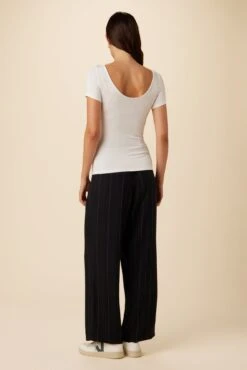 Jenna Reverie Knit Tee - White -Outlet Sleek Vest Store 7028 Jenna White 3