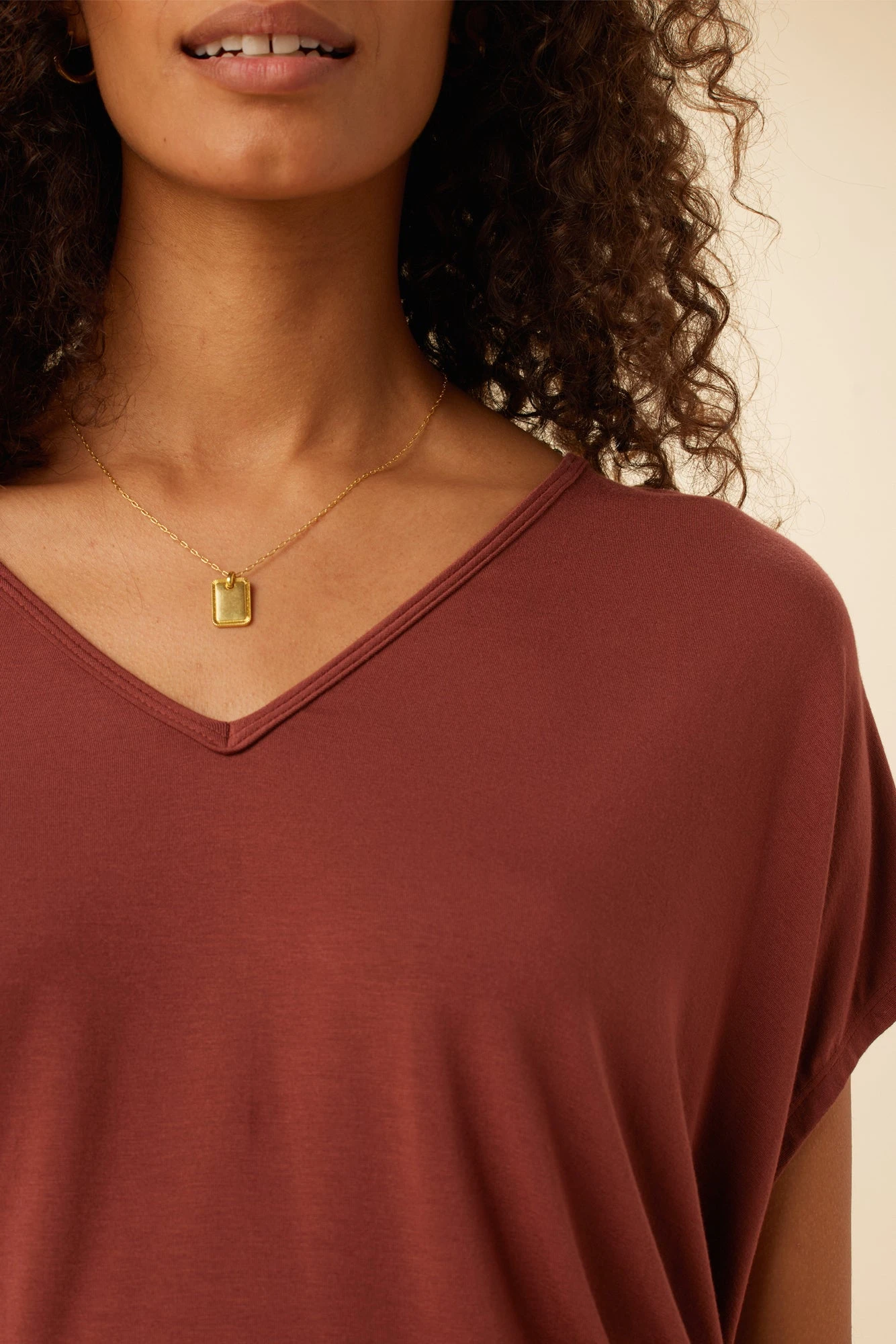 Mayr Dream Knit Tee - Earth 4 Mayr Dream Knit Tee - Earth - Image 4