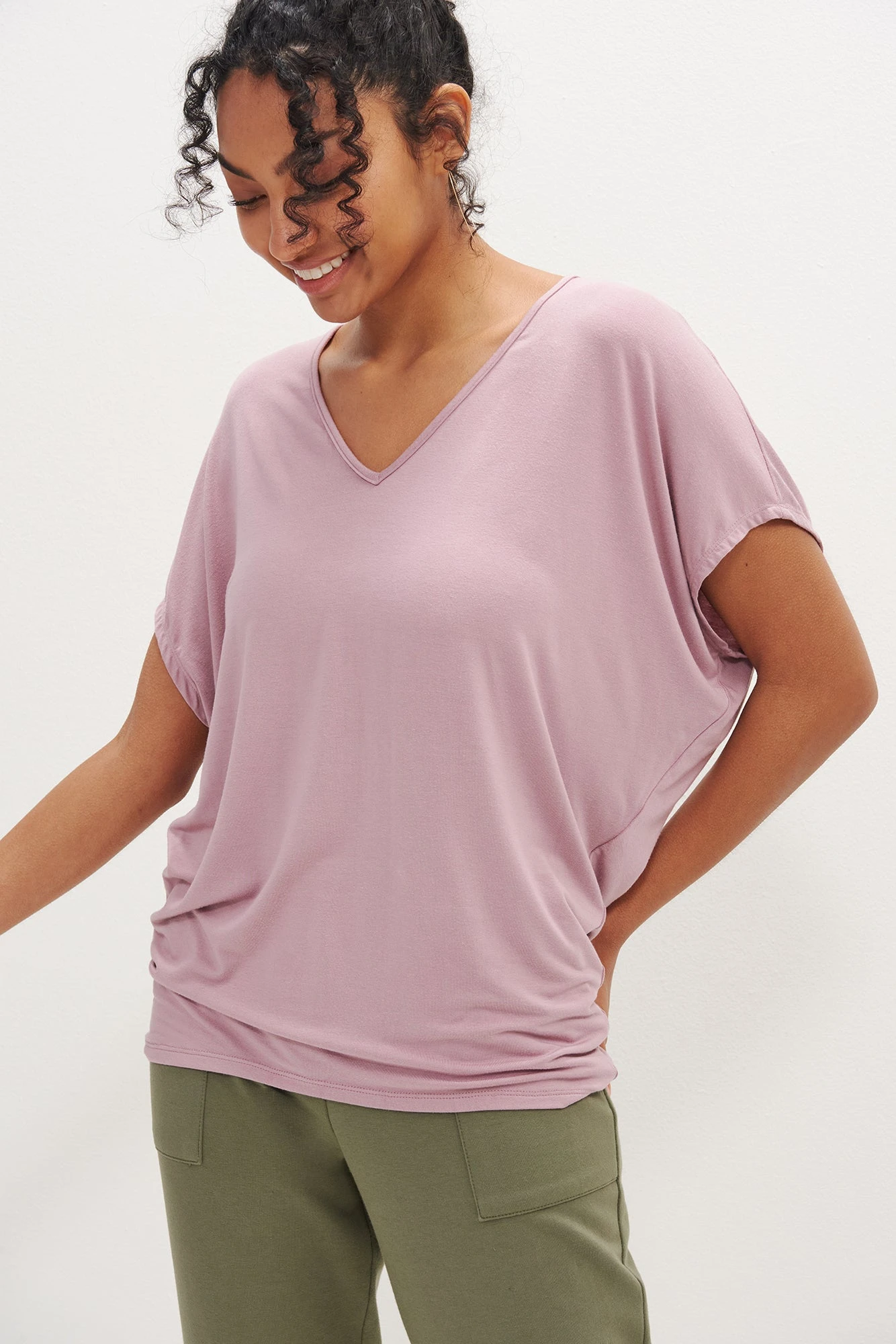Mayr Dream Knit Tee - Lilac 2 Mayr Dream Knit Tee - Lilac - Image 2