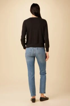 Zahra Swit Cardigan - Black -Outlet Sleek Vest Store 7924 Zahra Black 3