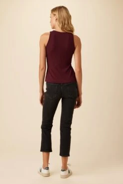 Jillian Dream Rib Tank - Plum - ReAmour -Outlet Sleek Vest Store 7928 Jillian Plum 3 bd9348ca facd 46ae bd01 7dbb6b8374ef