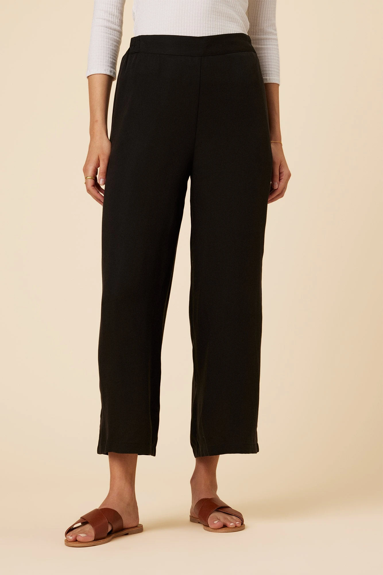 Olivia Tencel Pant - Black 1 Olivia Tencel Pant - Black