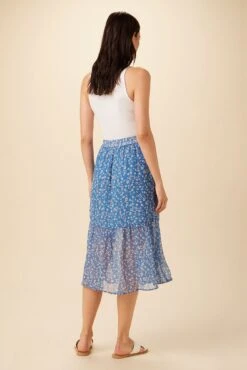 Firenza Nouveau Silk Skirt - Brooklyn Floral -Outlet Sleek Vest Store 7957 Firenza Brooklyn 3