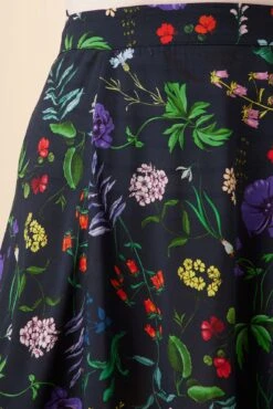 Kendra Ecovero Skirt - Stella Floral Navy -Outlet Sleek Vest Store 7958 Kendra Stella Navy 4