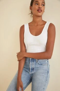 Mirabelle Dream Rib Tank - ReAmour -Outlet Sleek Vest Store 9332 Mirabelle White 2657 web 8a750460 5dcc 4e20 9351 598812404494