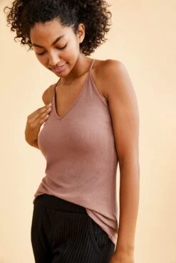 Jada Dream Rib Tank - Dark Nutmeg