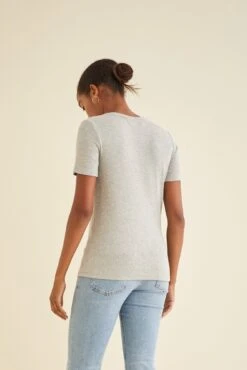 Talin Dream Rib Tee -Outlet Sleek Vest Store 9367 Talin Heather Grey 2155 web