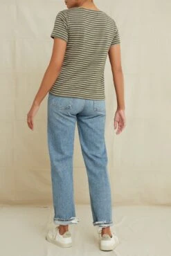 Berkeley Dream Knit Tee - Vine Rose -Outlet Sleek Vest Store 9493SSBerkeleyAmsterdamRoseVineStripe 2866 web f1841fed 8b29 4f33 842a 03804282860d