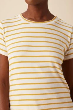 Berkeley Dream Knit Tee - Ivory Sunflower Stripe 7 Berkeley Dream Knit Tee - Ivory Sunflower Stripe -Outlet Sleek Vest Store 9493 SS Berkeley Harbor Stripe Ivory Sunflower 4