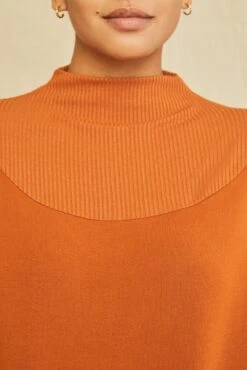 Nadav Luxe Fleece Sweatshirt - Umber -Outlet Sleek Vest Store 9494 Nadav Umber 1802 web 4a9a54d5 437a 4517 8fe9 b10f3e2d0804