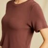 Tara Dream Rib Cropped Tee - Mocha