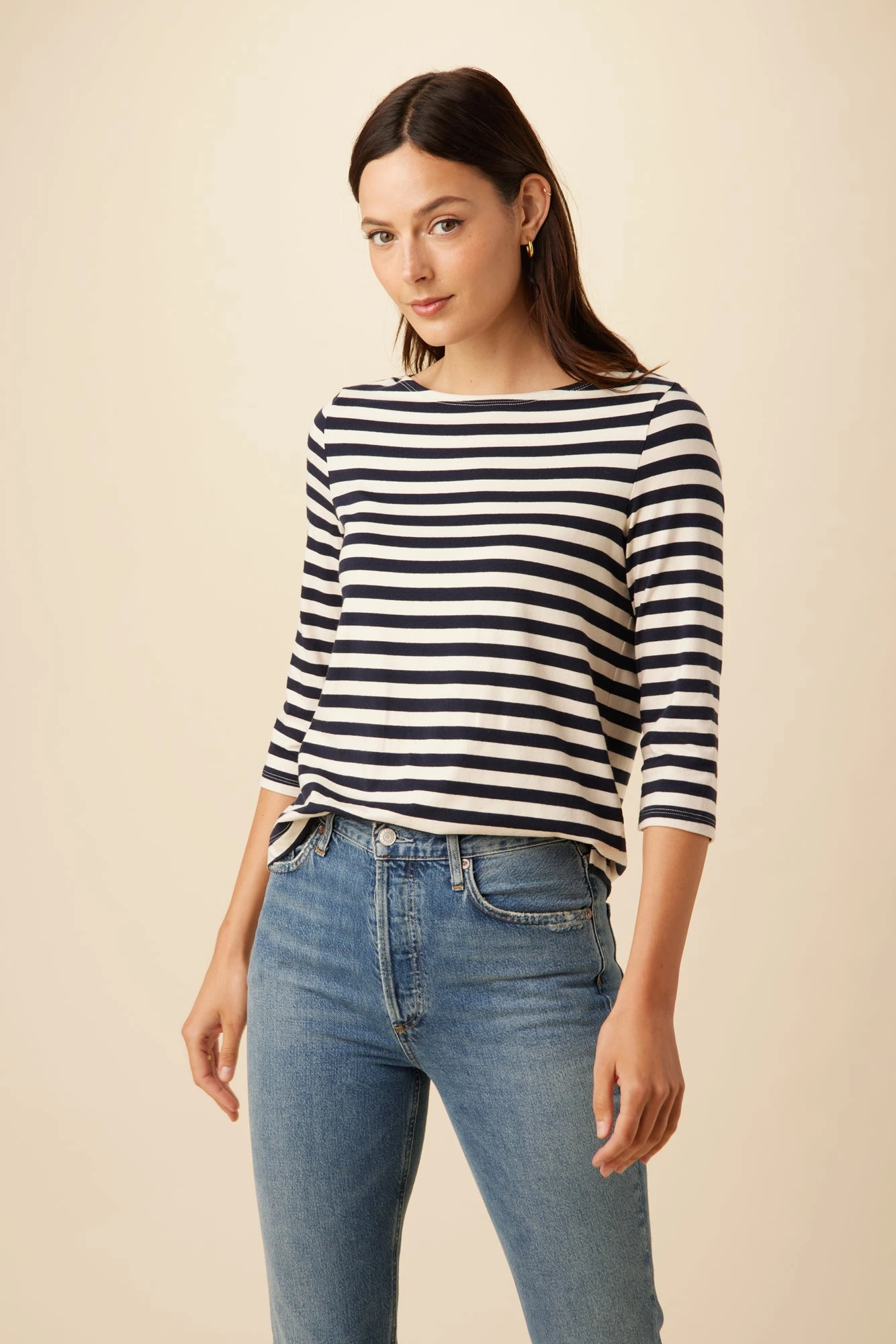 Cecelia Reverie Knit Tee - Paris Stripe 1 Cecelia Reverie Knit Tee - Paris Stripe