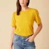 Odilia Reverie Slub Tee - Sunflower