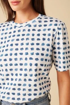 Odilia Reverie Slub Tee - Squared Up White -Outlet Sleek Vest Store 9828 Odilia Squared Up White 4