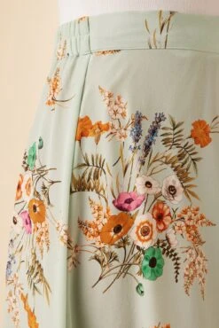 Blaze Washable Silk Skirt - Cannes Floral -Outlet Sleek Vest Store 9838 Blaze Cannes Floral 4