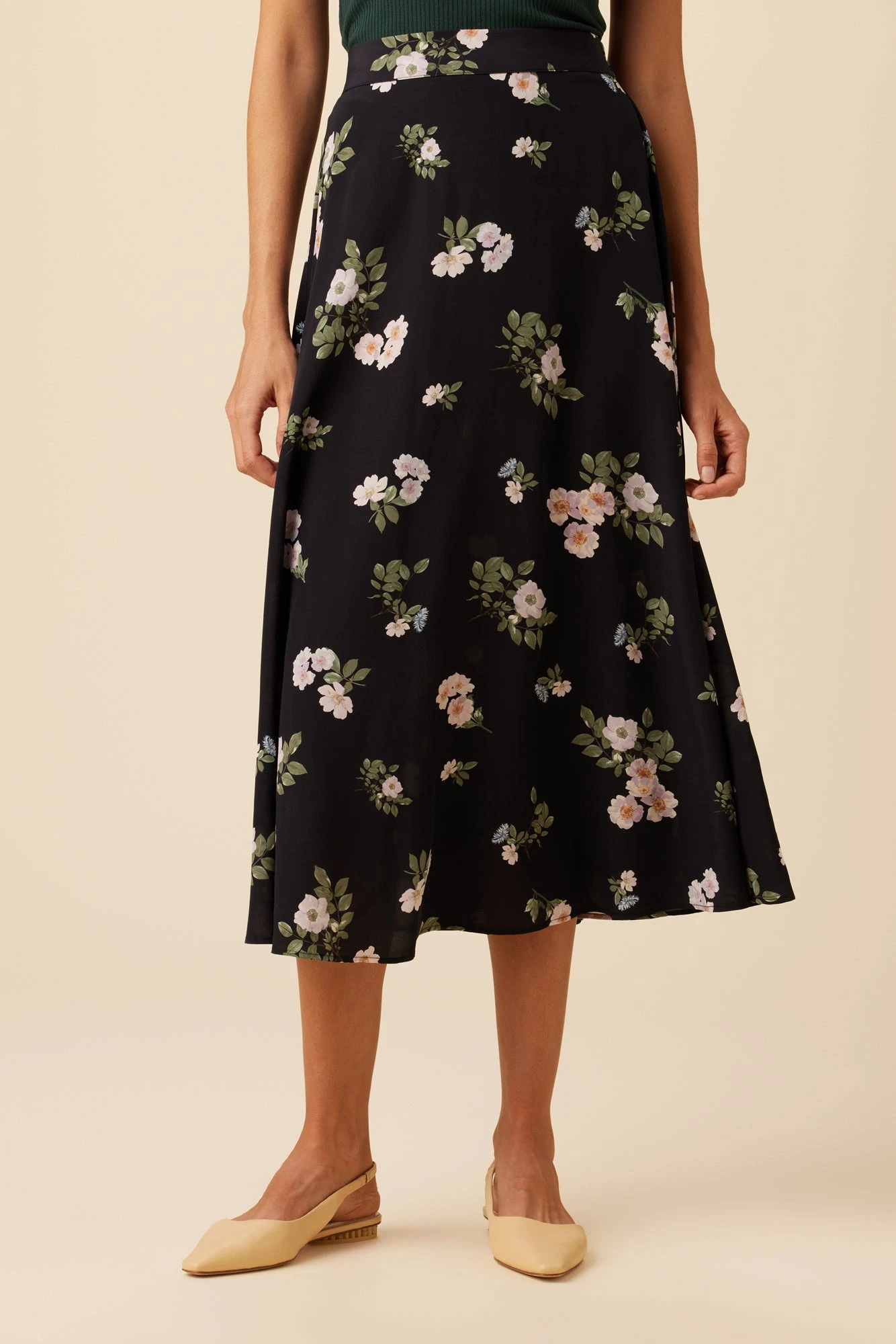 Blaze Washable Silk Skirt - Ladera Floral 1 Blaze Washable Silk Skirt - Ladera Floral