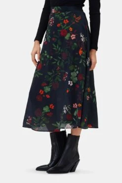 Blaze Washable Silk Skirt - Osaka Floral -Outlet Sleek Vest Store 9838 Blaze Osaka Floral 2