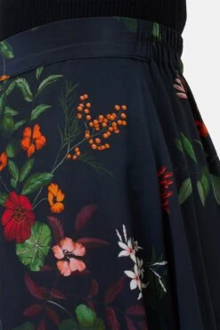 Blaze Washable Silk Skirt - Osaka Floral -Outlet Sleek Vest Store 9838 Blaze Osaka Floral 5