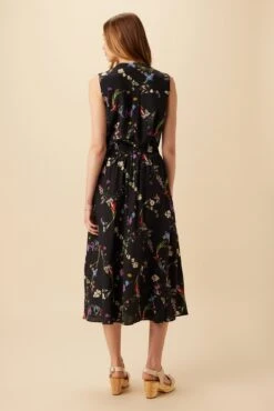 Blaze Washable Silk Skirt - Marin Floral -Outlet Sleek Vest Store 9838 Blaze Silk Marin Floral 3