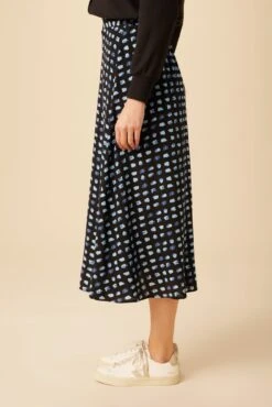 Blaze Washable Silk Skirt - Squared Up Black -Outlet Sleek Vest Store 9838 Blaze Squared Up Black 2