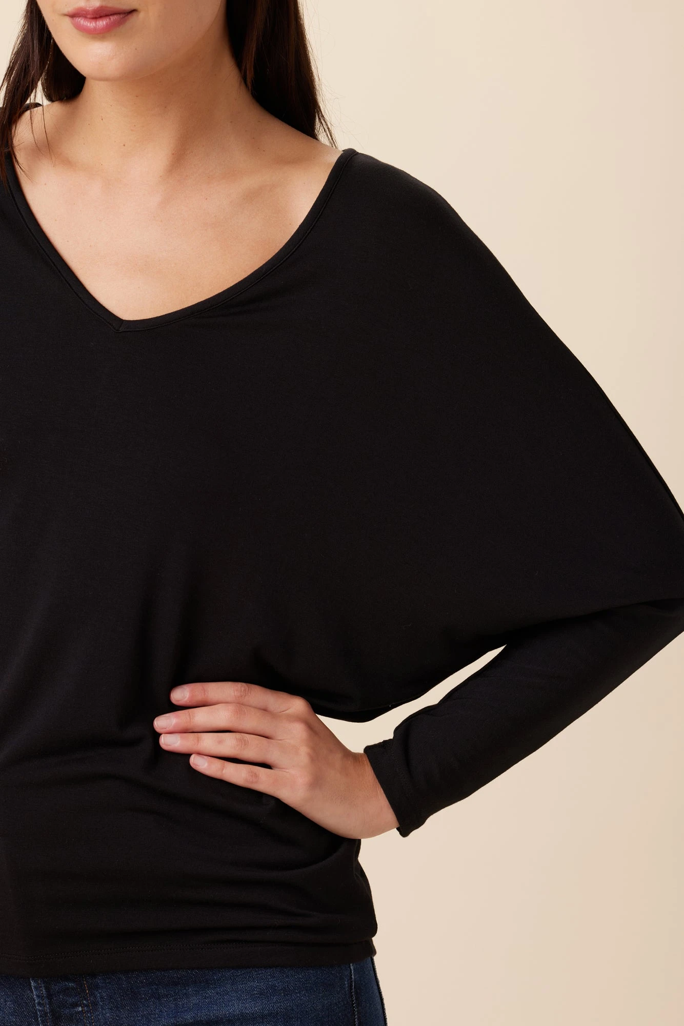 Mayr Long Sleeve Dream Knit Tee - Black 4 Mayr Long Sleeve Dream Knit Tee - Black - Image 4