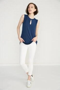 Melis Keyhole Tank - Navy - ReAmour