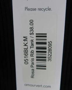 Rosa Paris Rib Tank - Black - ReAmour -Outlet Sleek Vest Store recurate submission 27517