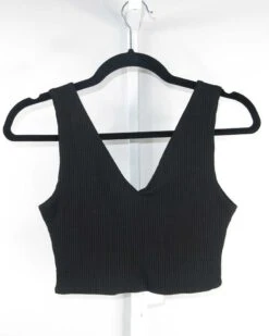 Rosa Paris Rib Tank - Black - ReAmour -Outlet Sleek Vest Store recurate submission 27517 2