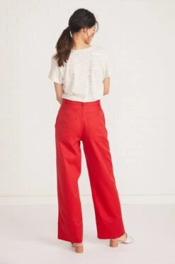 Kowtow Stage Pant -Outlet Sleek Vest Store stage pant red 045 web